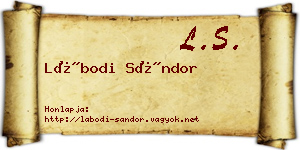 Lábodi Sándor névjegykártya