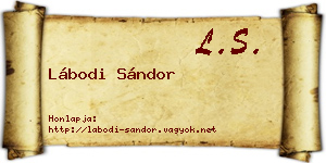 Lábodi Sándor névjegykártya
