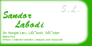 sandor labodi business card